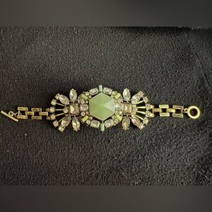 Elegant Green and Gold Bracelet